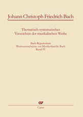 Bach Repertorium, Vol. 4 - Johann Christoph Friedrich Bach book cover